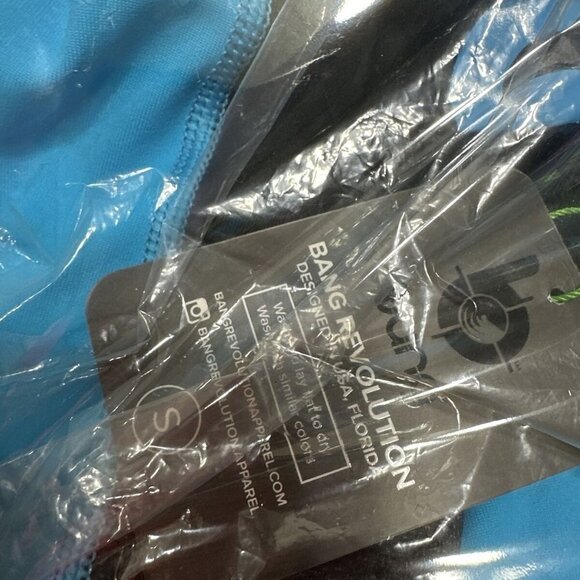 Bang Energy Revolution Women's Athletic Legging Turquoise/ Black Sz S NWT - Picture 5 of 6